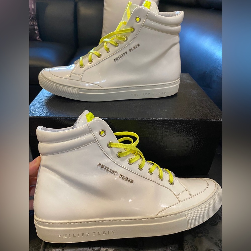 Philipp Plein patent leather high tops
